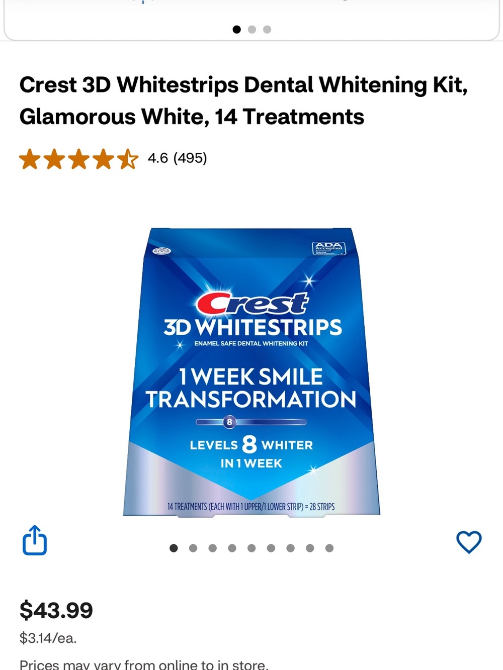 Crest 3D Whitestrips Pack in Deep Blue